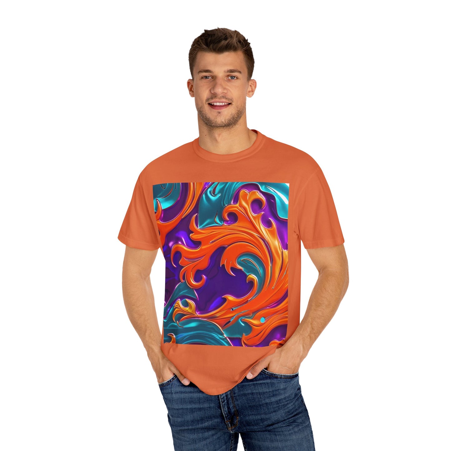 Orange Royal™ Swirl Tee | Bold Luxury