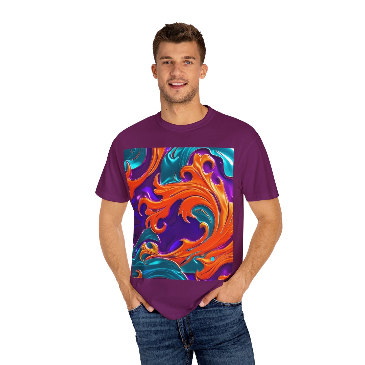 Orange Royal™ Swirl Tee | Bold Luxury