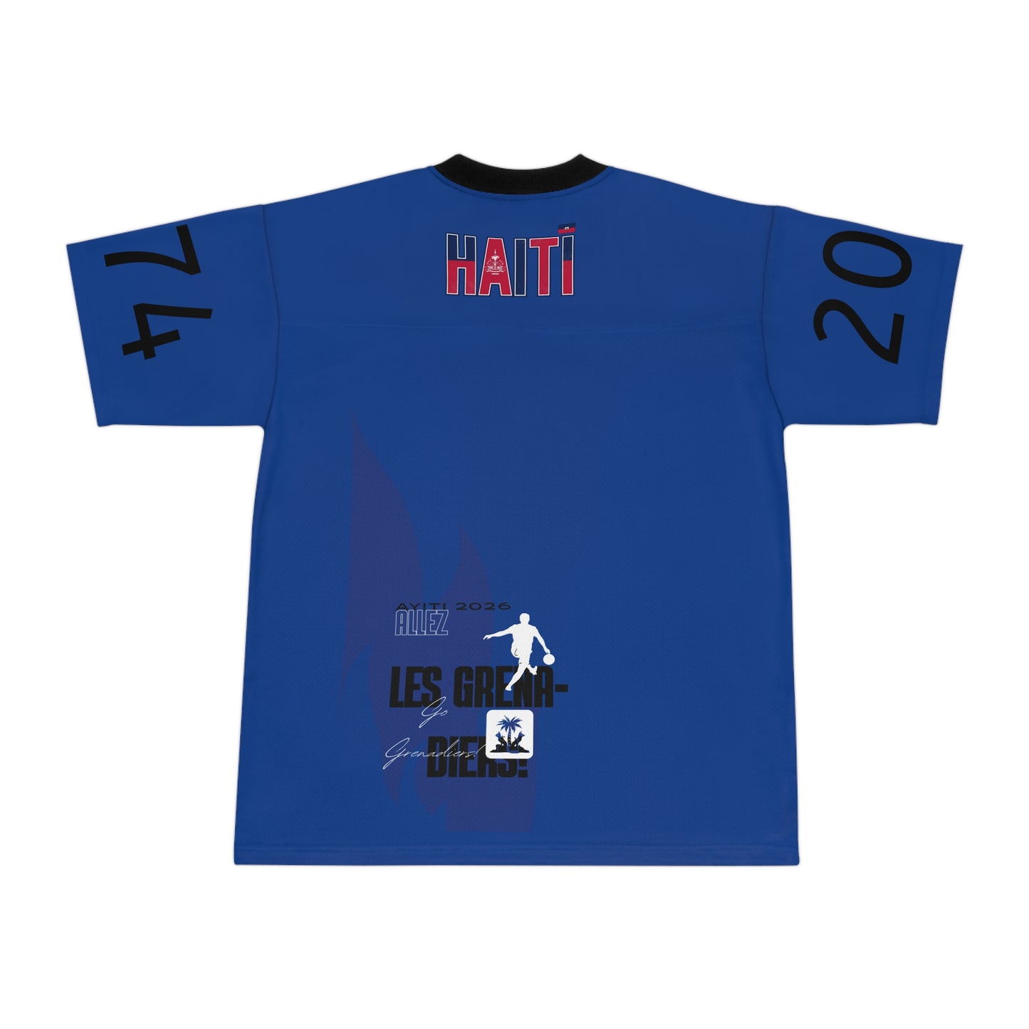 Ayiti 2026 Football Jersey — Haitian Lion Soccer Shirt with 'Nou Fèt Pou Jwe' Motto