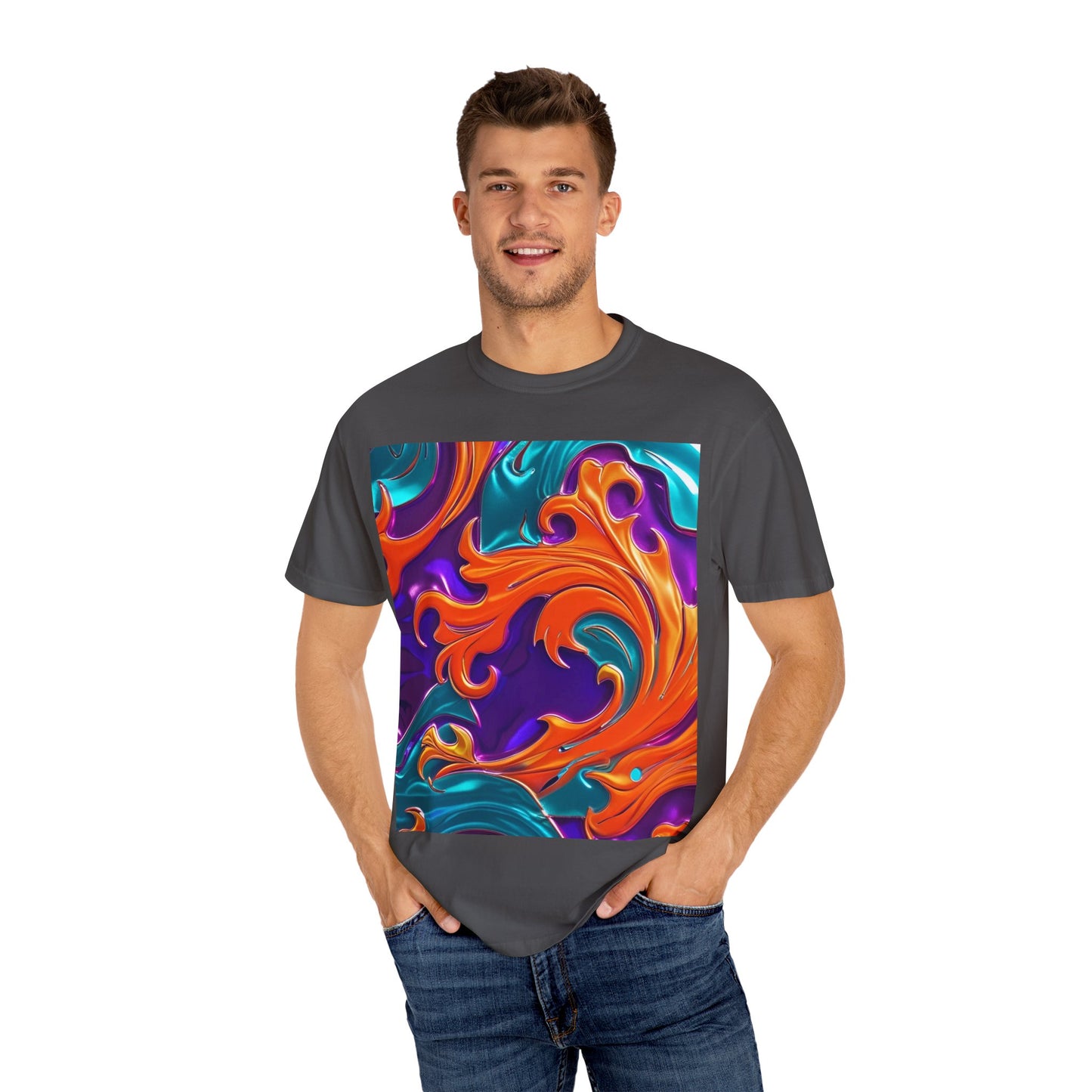 Orange Royal™ Swirl Tee | Bold Luxury
