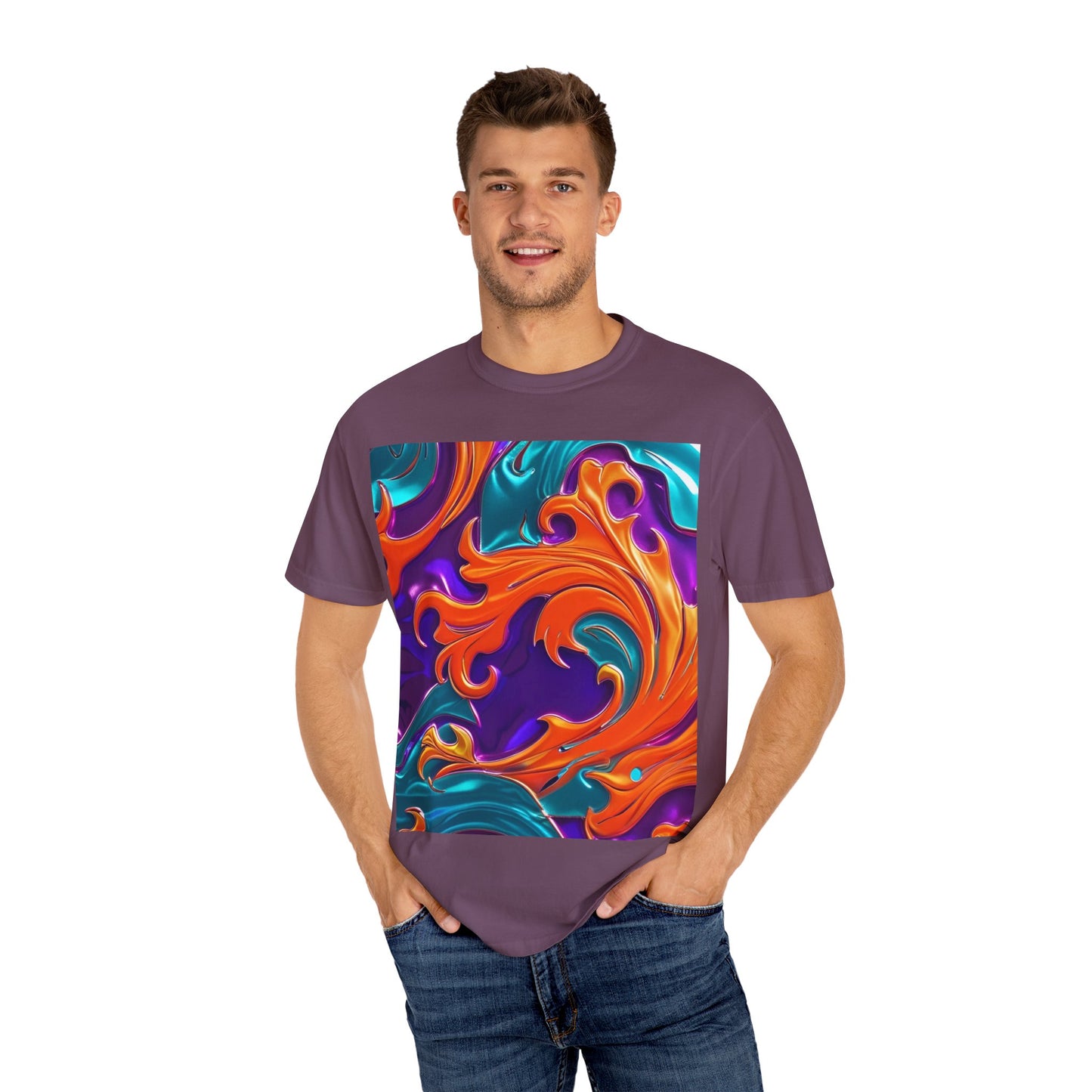 Orange Royal™ Swirl Tee | Bold Luxury