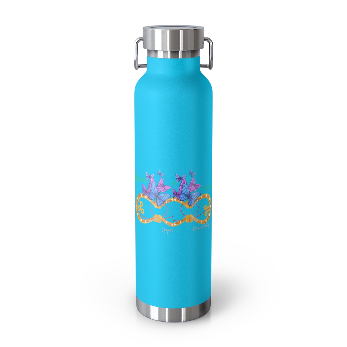 Infinite Fortune™ Stainless Steel Water Bottle Butterfly & Infinity Logo Leak-Proof, Eco-Friendly, 20oz Hydration Bottle