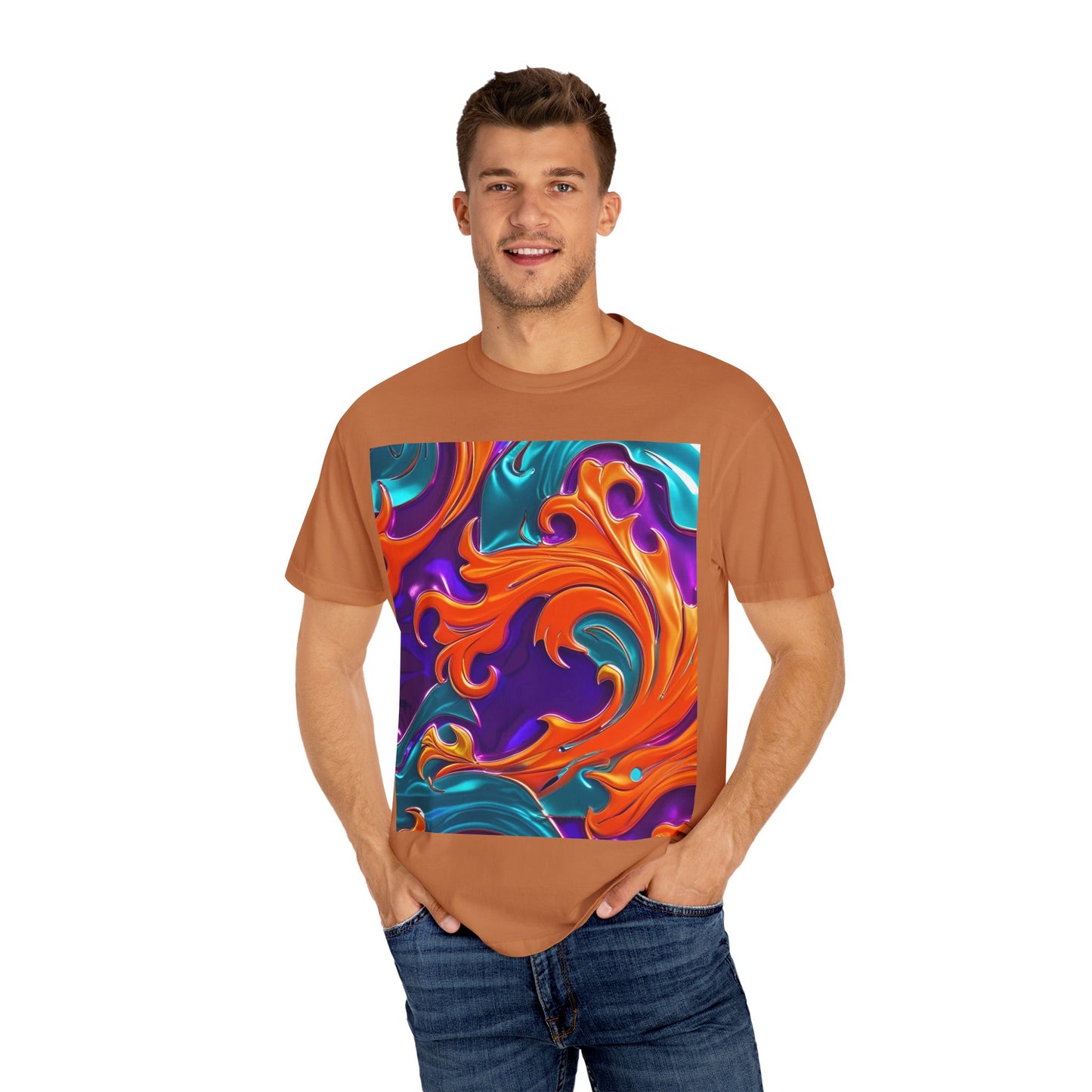 Orange Royal™ Swirl Tee | Bold Luxury