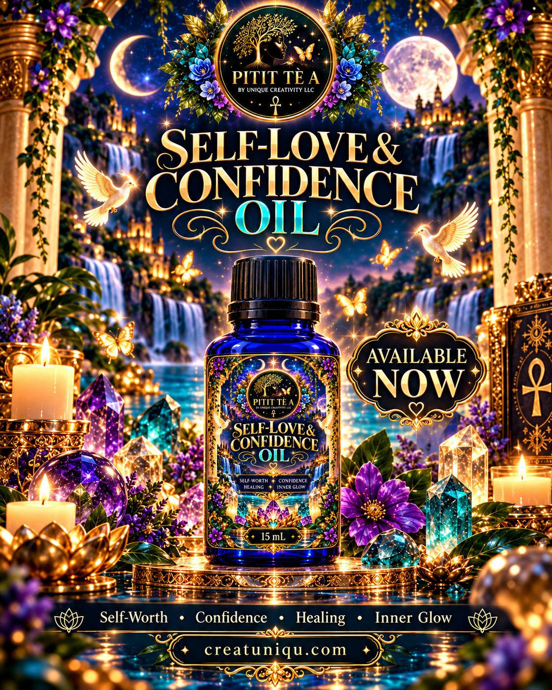Product title: Self-Love & Confidence Oil | Self-Worth, Inner Power & Personal Magnetism | Pitit Tè A