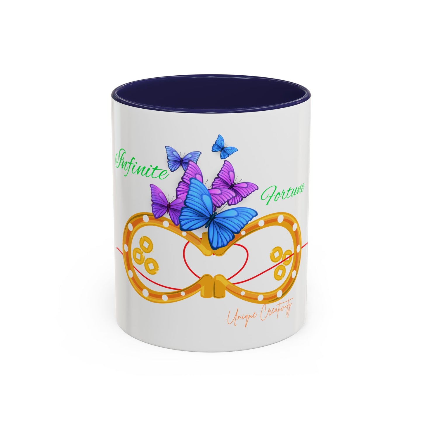 Infinite Fortune™ Wild Luxe Mug – Purple Butterfly Edition