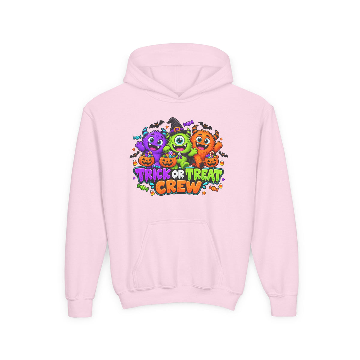 Trick or Treat Crew Halloween Youth Hoodie