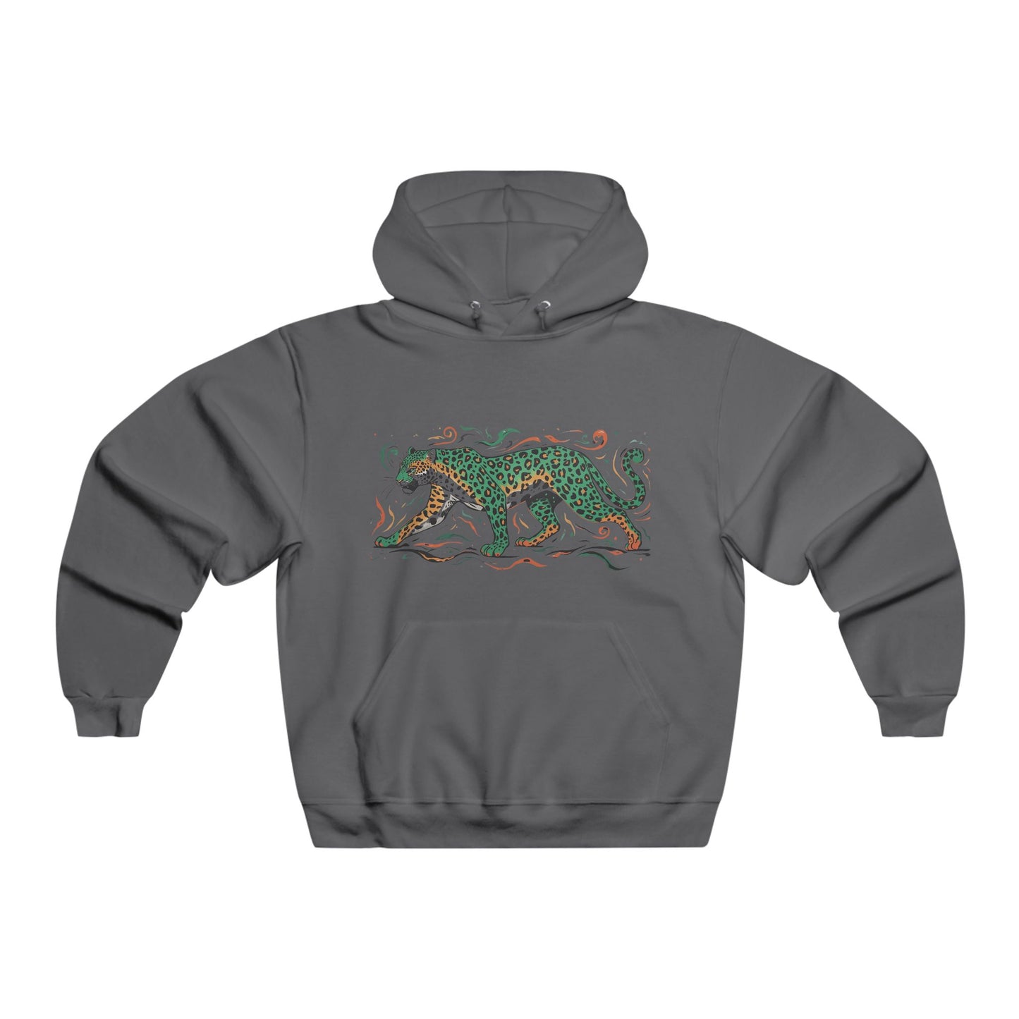 Men's Artistic Leopard Hoodie, Unisex Sweatshirt, Casual Wear, Gift for Nature Lovers, Unique Animal Design