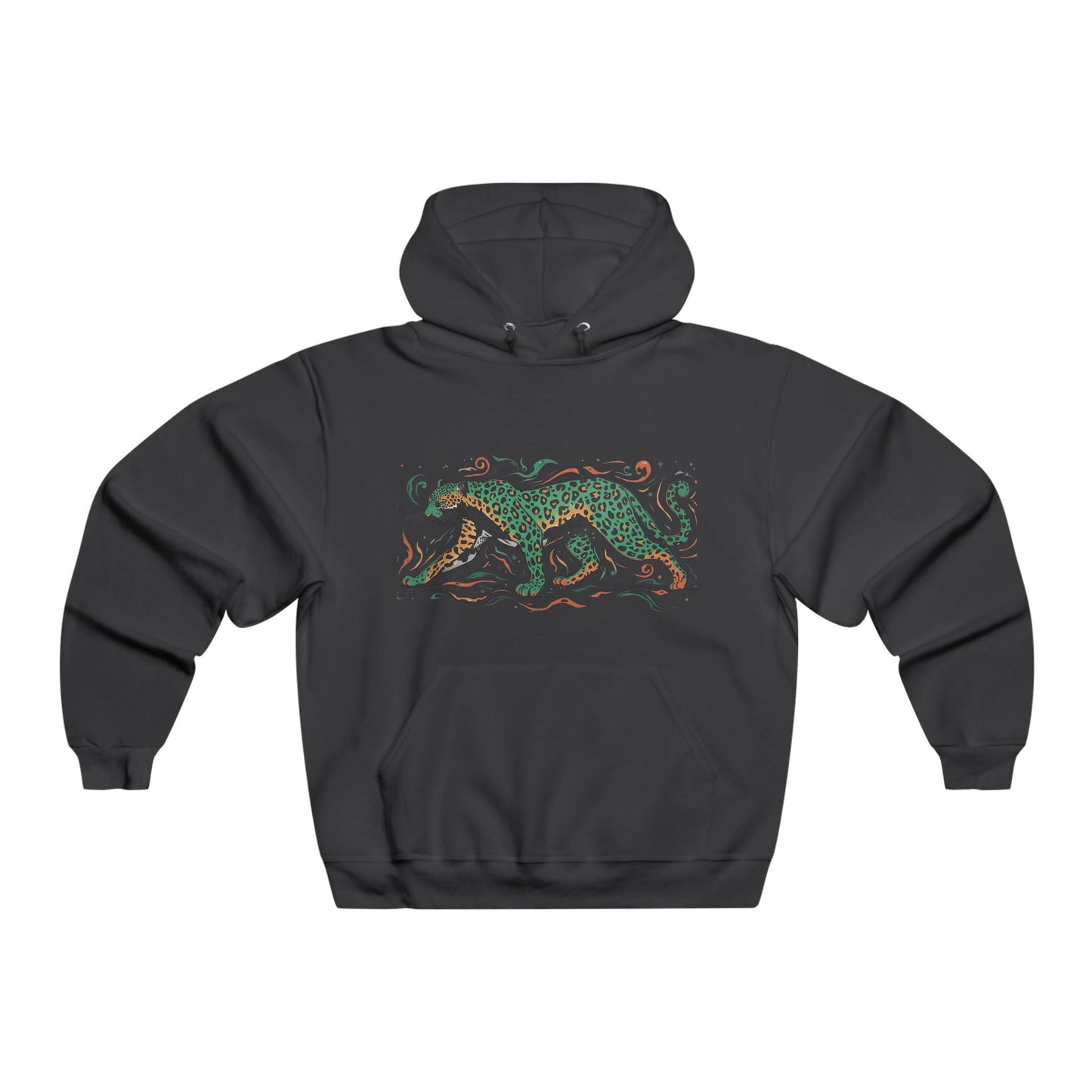 Men's Artistic Leopard Hoodie, Unisex Sweatshirt, Casual Wear, Gift for Nature Lovers, Unique Animal Design