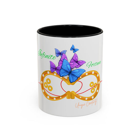 Infinite Fortune™ Wild Luxe Mug – Purple Butterfly Edition