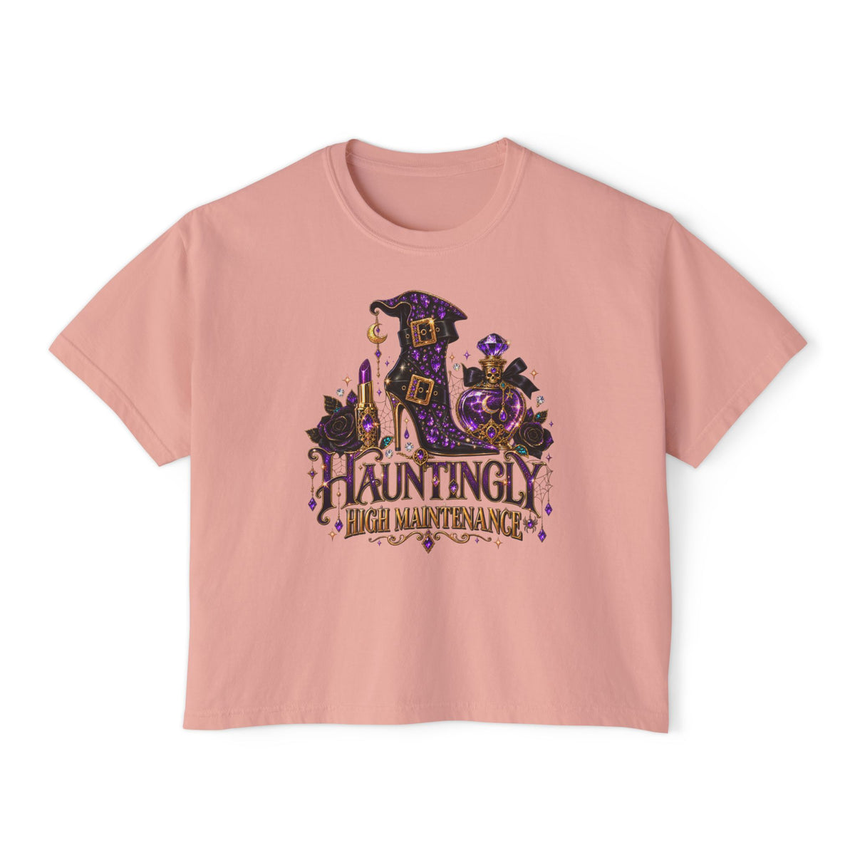 Hauntingly High Maintenance Halloween Crop Top