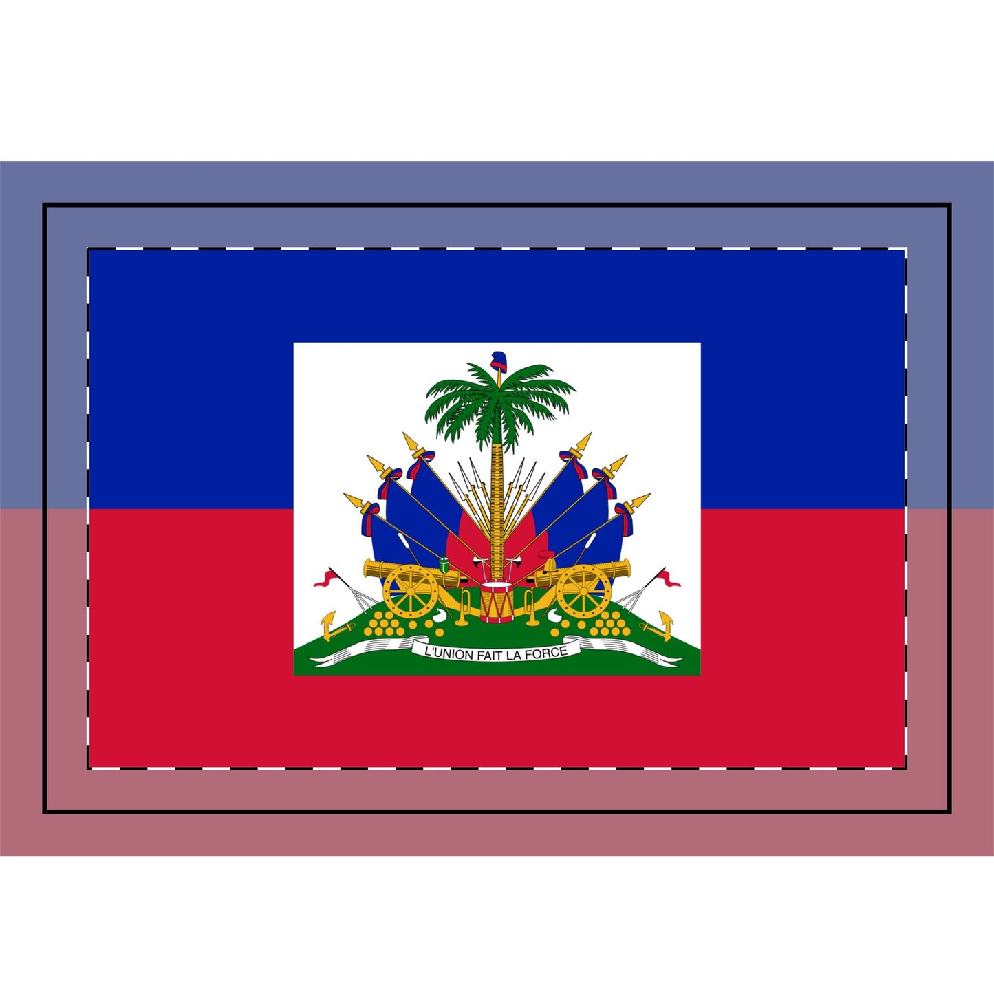Haiti Hand Flag – Mini Haitian Flag with Coat of Arms | Cultural Pride Flag | Parade, Event & Celebration Flag