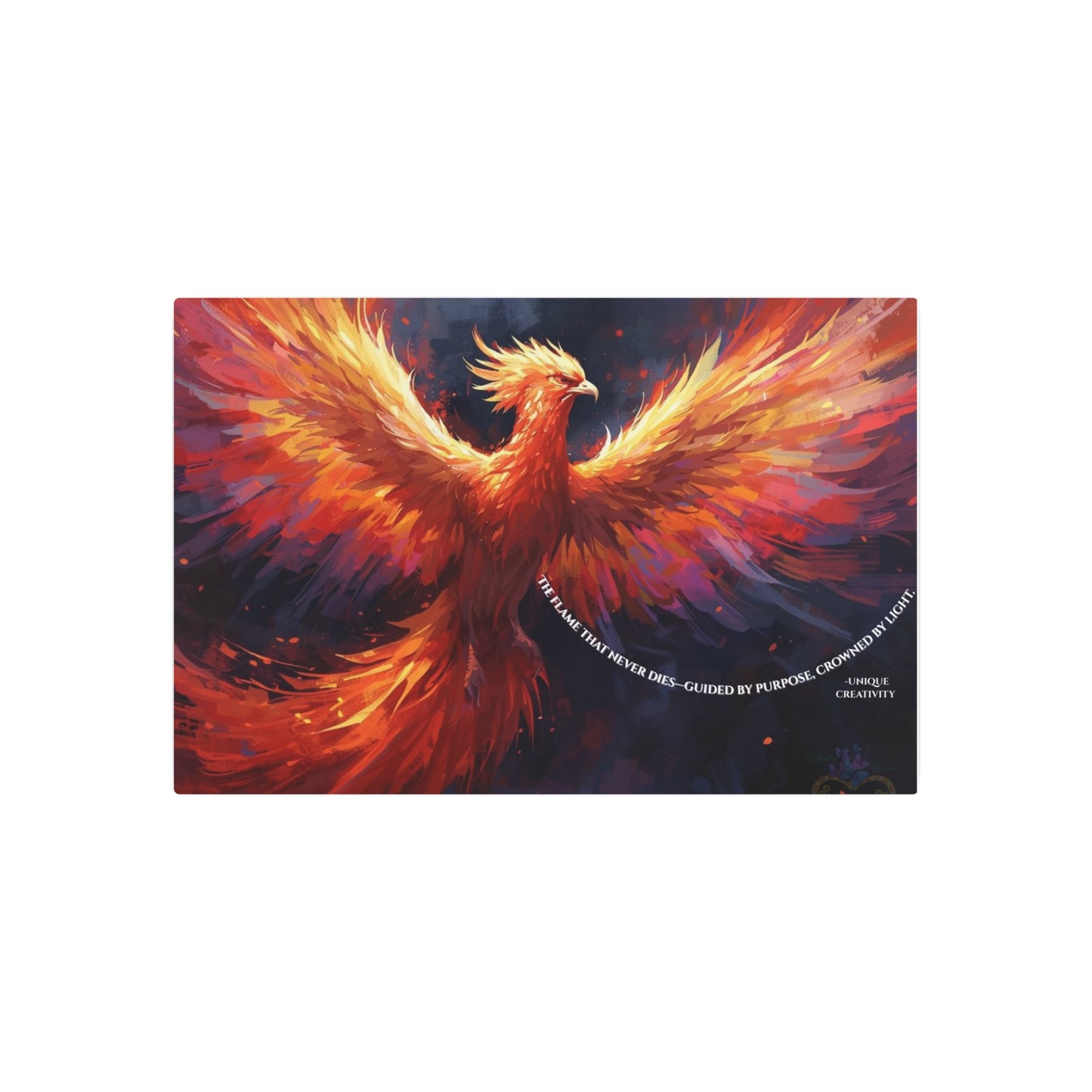 The Flame That Never Dies- Phoenix Rebirth Metal Wall Art sign | Unique Creativity
