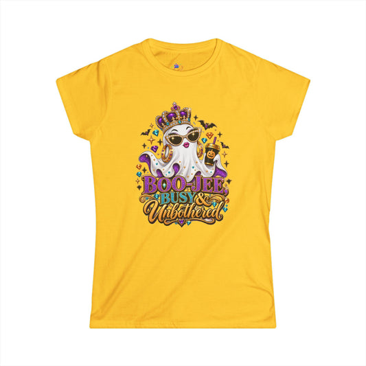 Boo-Jee, Busy & Unbothered Women’s Halloween Soft Tee