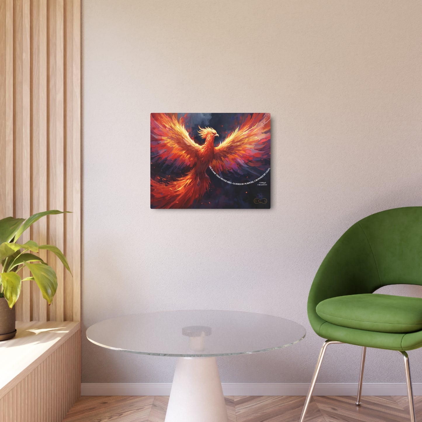 The Flame That Never Dies- Phoenix Rebirth Metal Wall Art sign | Unique Creativity