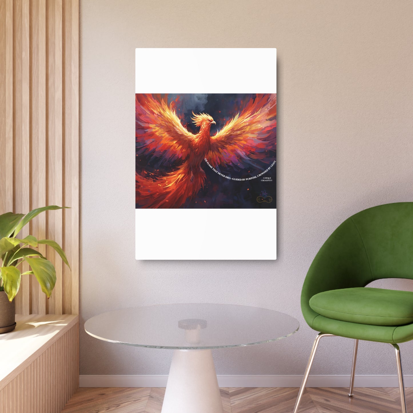 The Flame That Never Dies- Phoenix Rebirth Metal Wall Art sign | Unique Creativity
