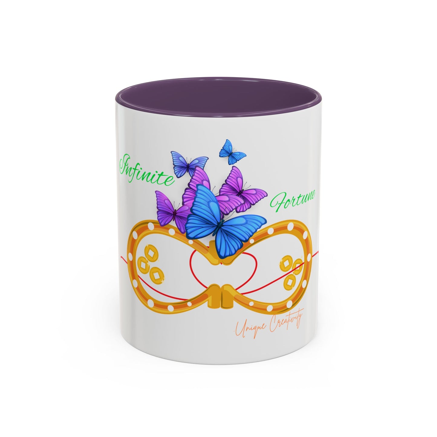 Infinite Fortune™ Wild Luxe Mug – Purple Butterfly Edition