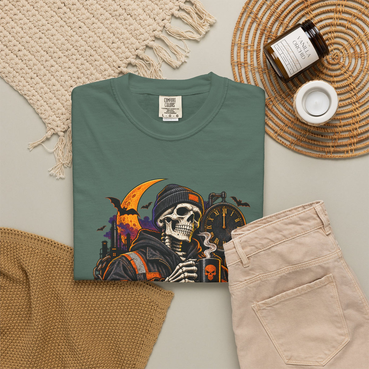 Graveyard Shift Certified Skeleton Halloween T-Shirt