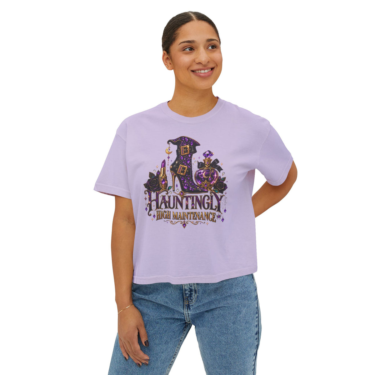 Hauntingly High Maintenance Halloween Crop Top