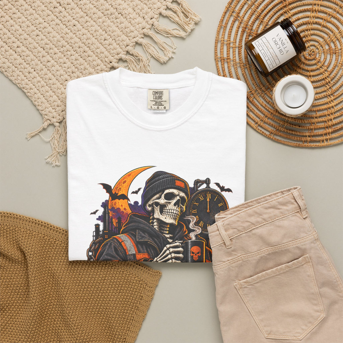 Graveyard Shift Certified Skeleton Halloween T-Shirt
