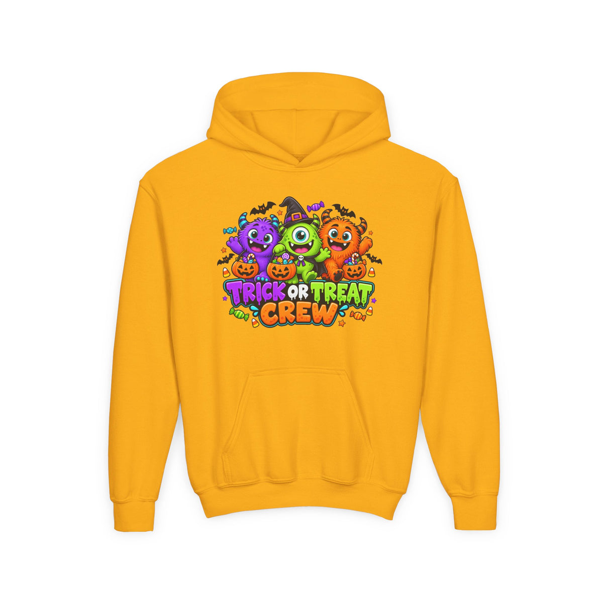 Trick or Treat Crew Halloween Youth Hoodie