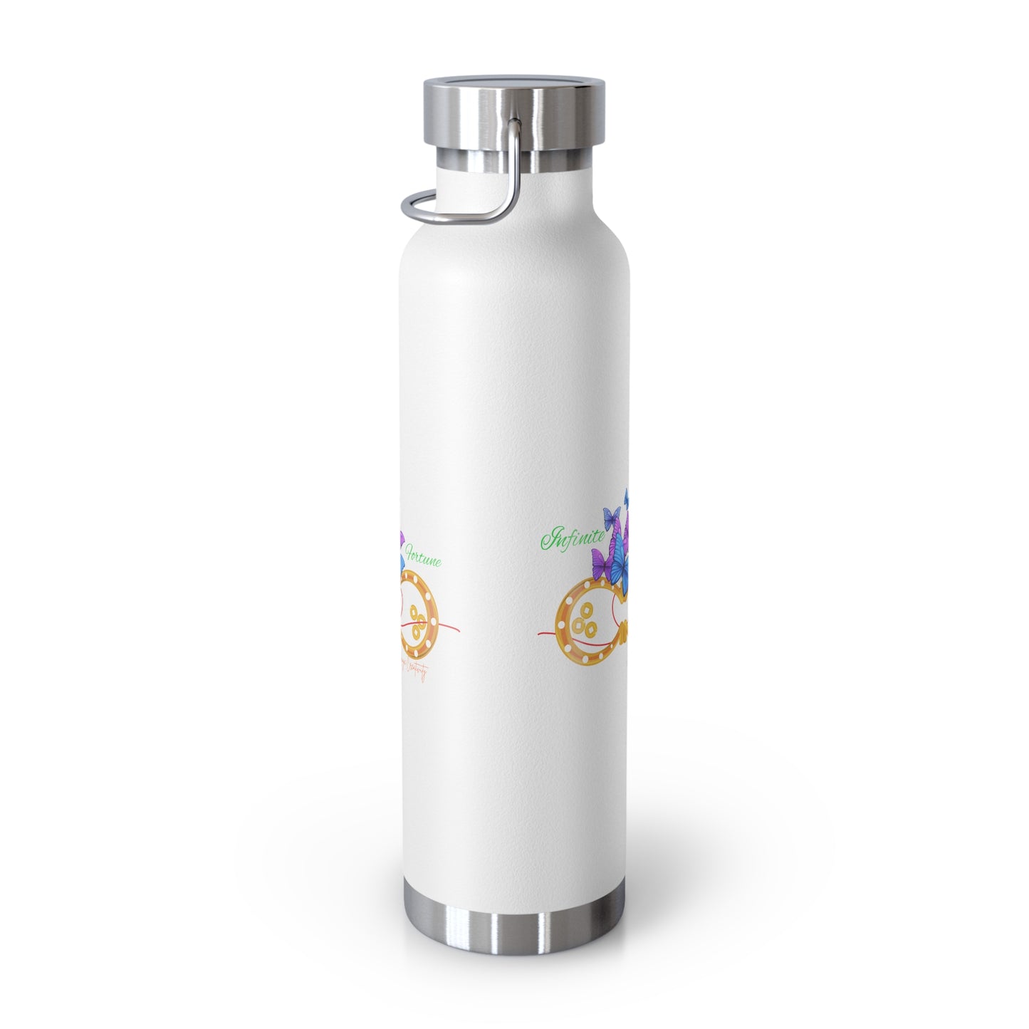 Infinite Fortune™ Stainless Steel Water Bottle Butterfly & Infinity Logo Leak-Proof, Eco-Friendly, 20oz Hydration Bottle