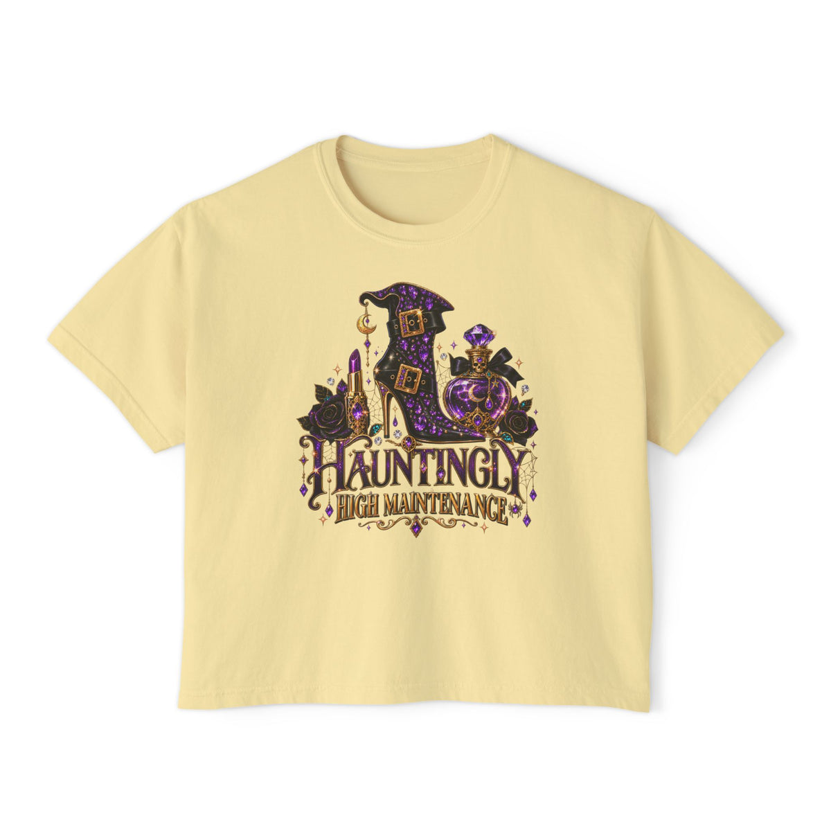 Hauntingly High Maintenance Halloween Crop Top