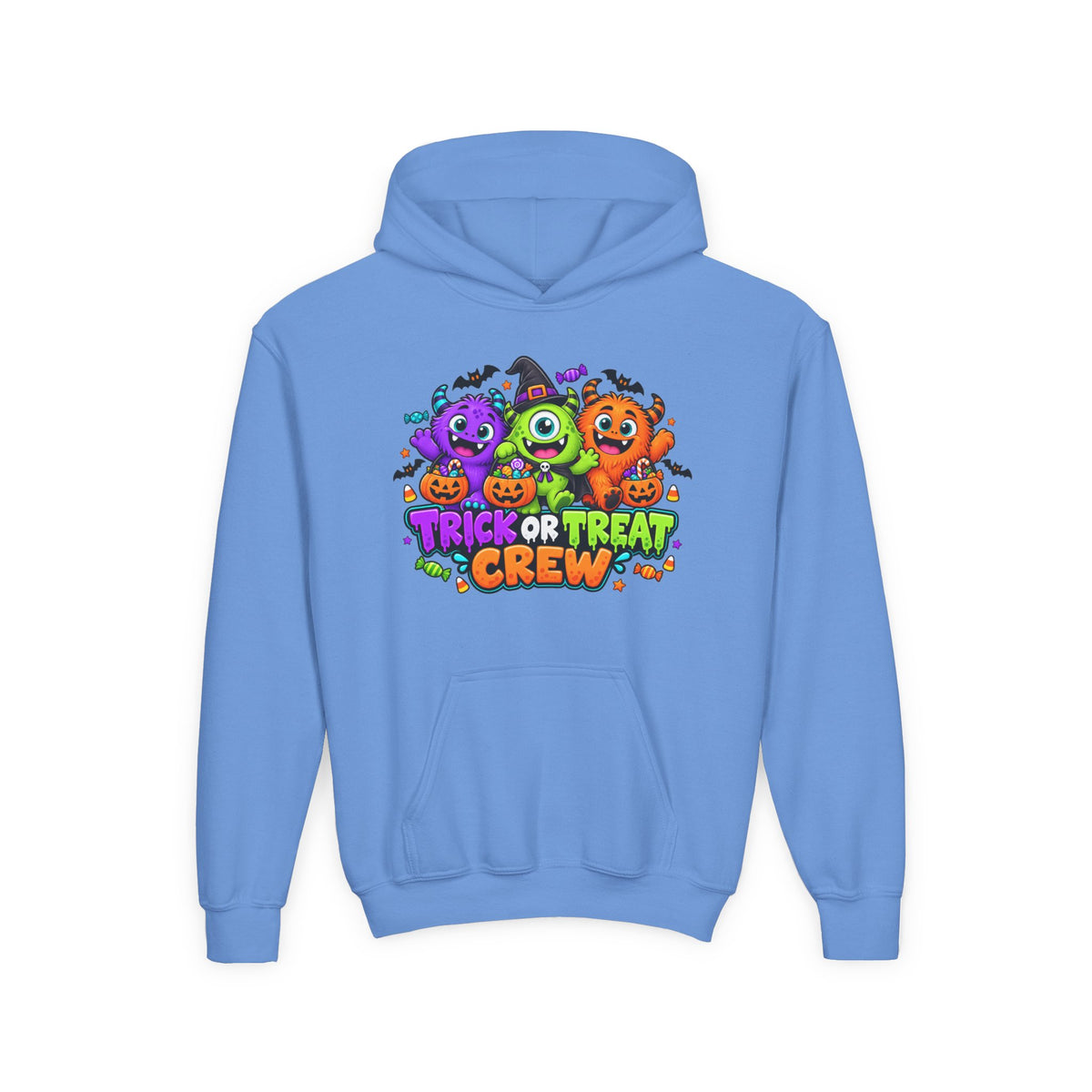 Trick or Treat Crew Halloween Youth Hoodie