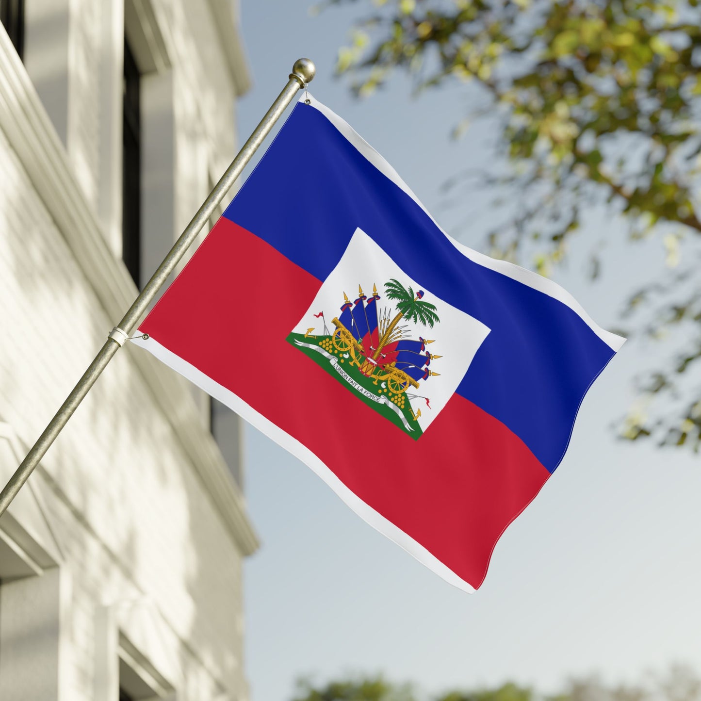 Haiti Flag Double Sided Flag | Nylon Garden Banner, 2-Sided Haitian Flag