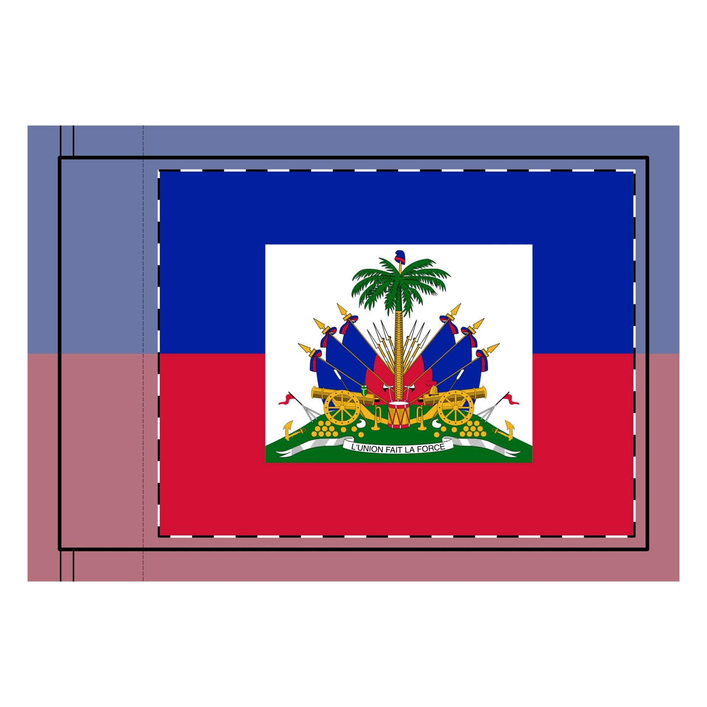 Haiti Coat of Arms Double-Sided Flag