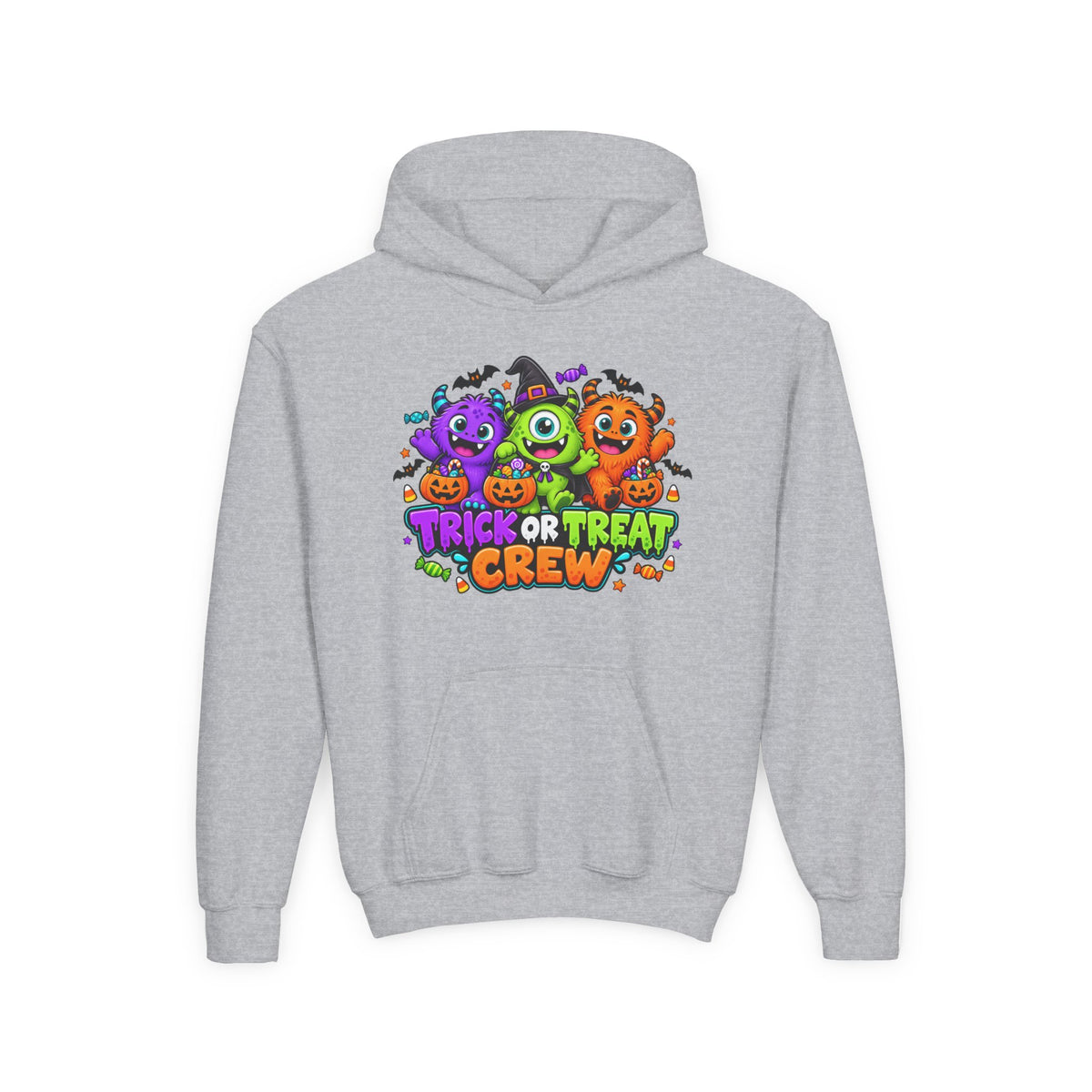 Trick or Treat Crew Halloween Youth Hoodie