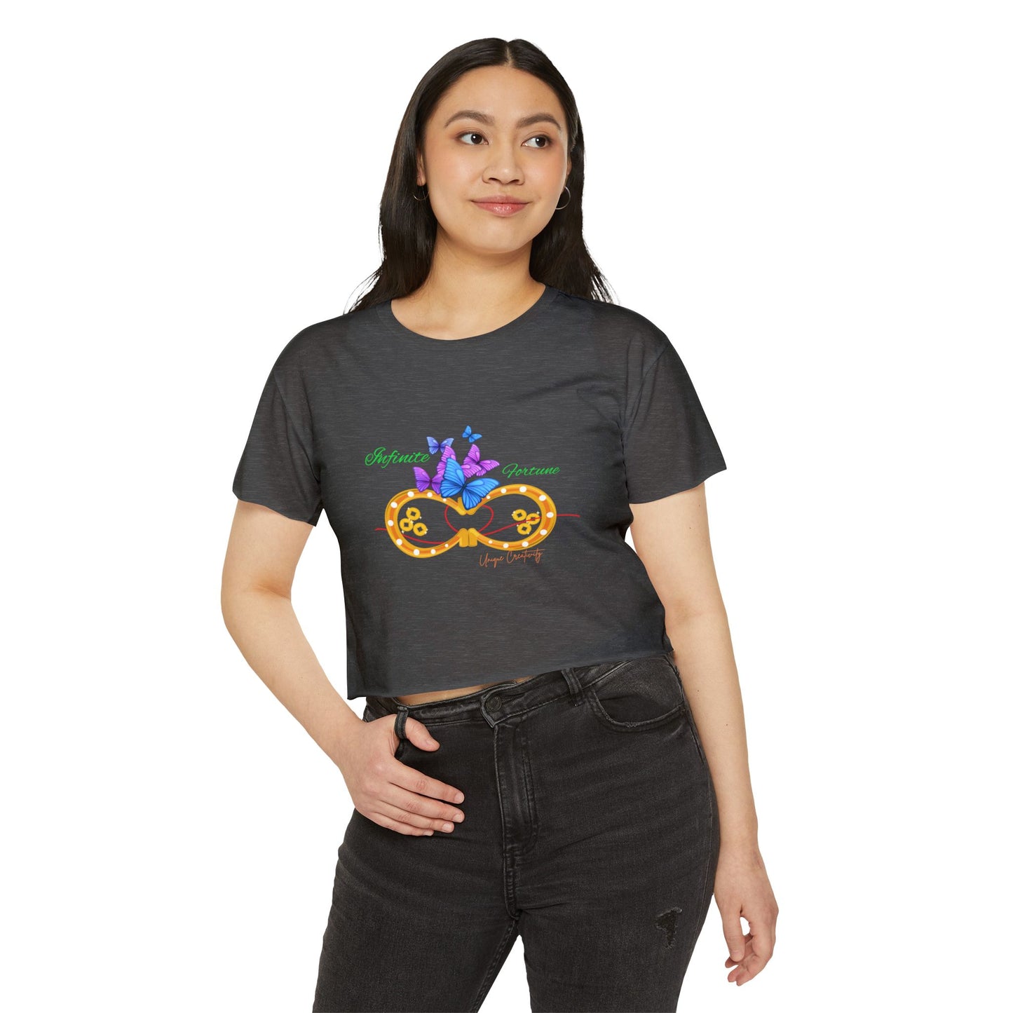 Infinite Fortune Crop Tee | Luxe Style