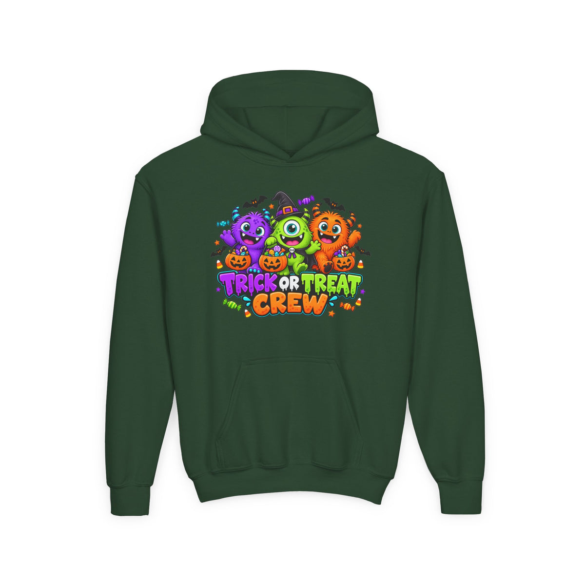 Trick or Treat Crew Halloween Youth Hoodie