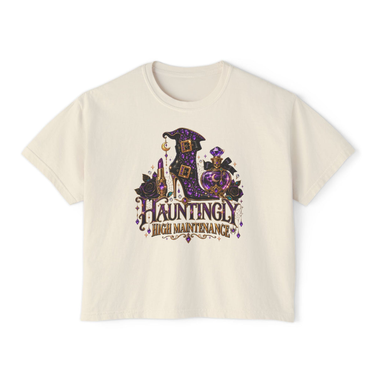 Hauntingly High Maintenance Halloween Crop Top