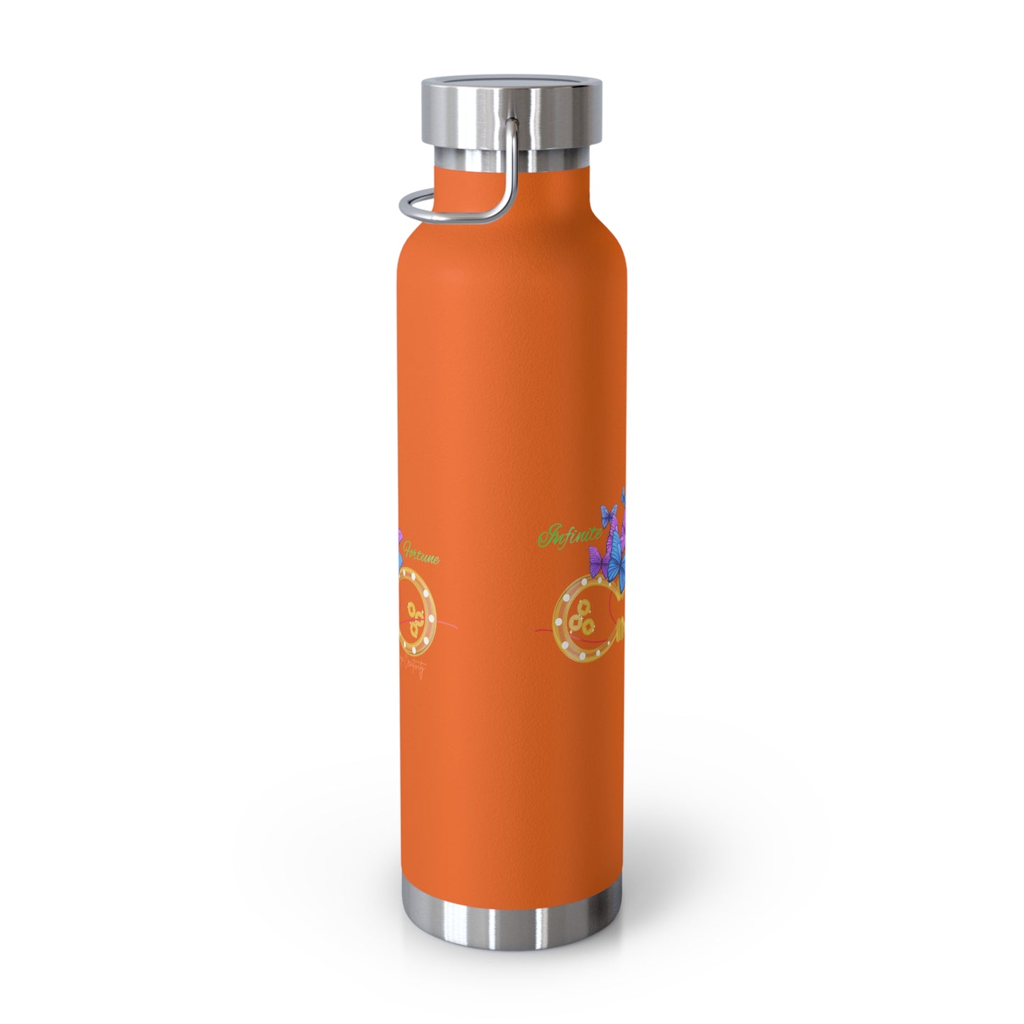 Infinite Fortune™ Stainless Steel Water Bottle Butterfly & Infinity Logo Leak-Proof, Eco-Friendly, 20oz Hydration Bottle