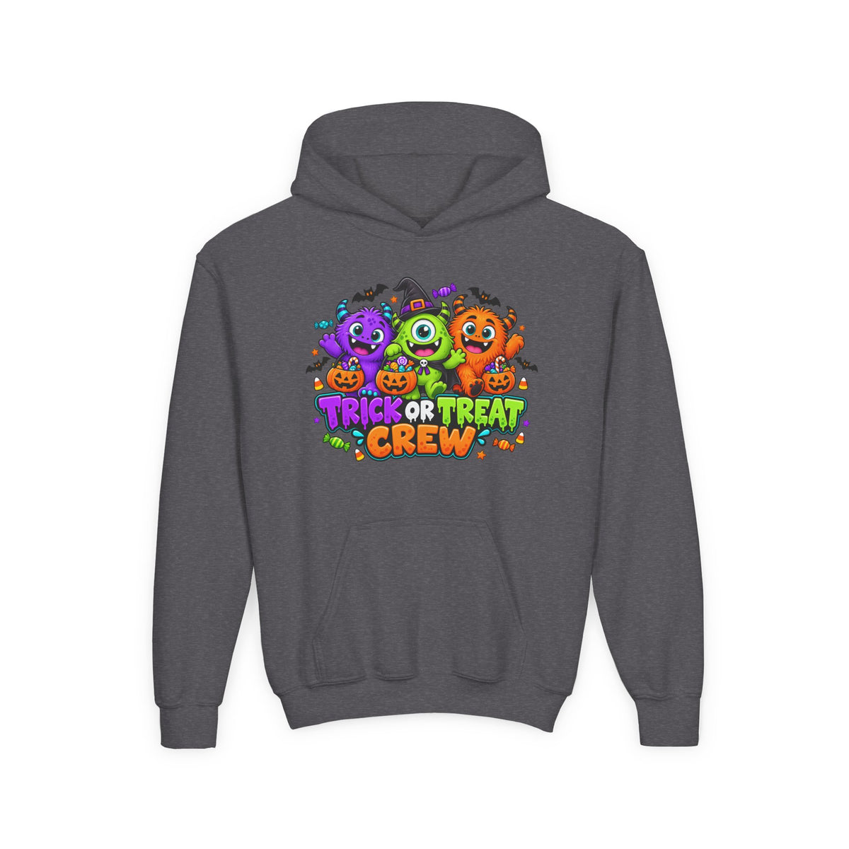 Trick or Treat Crew Halloween Youth Hoodie