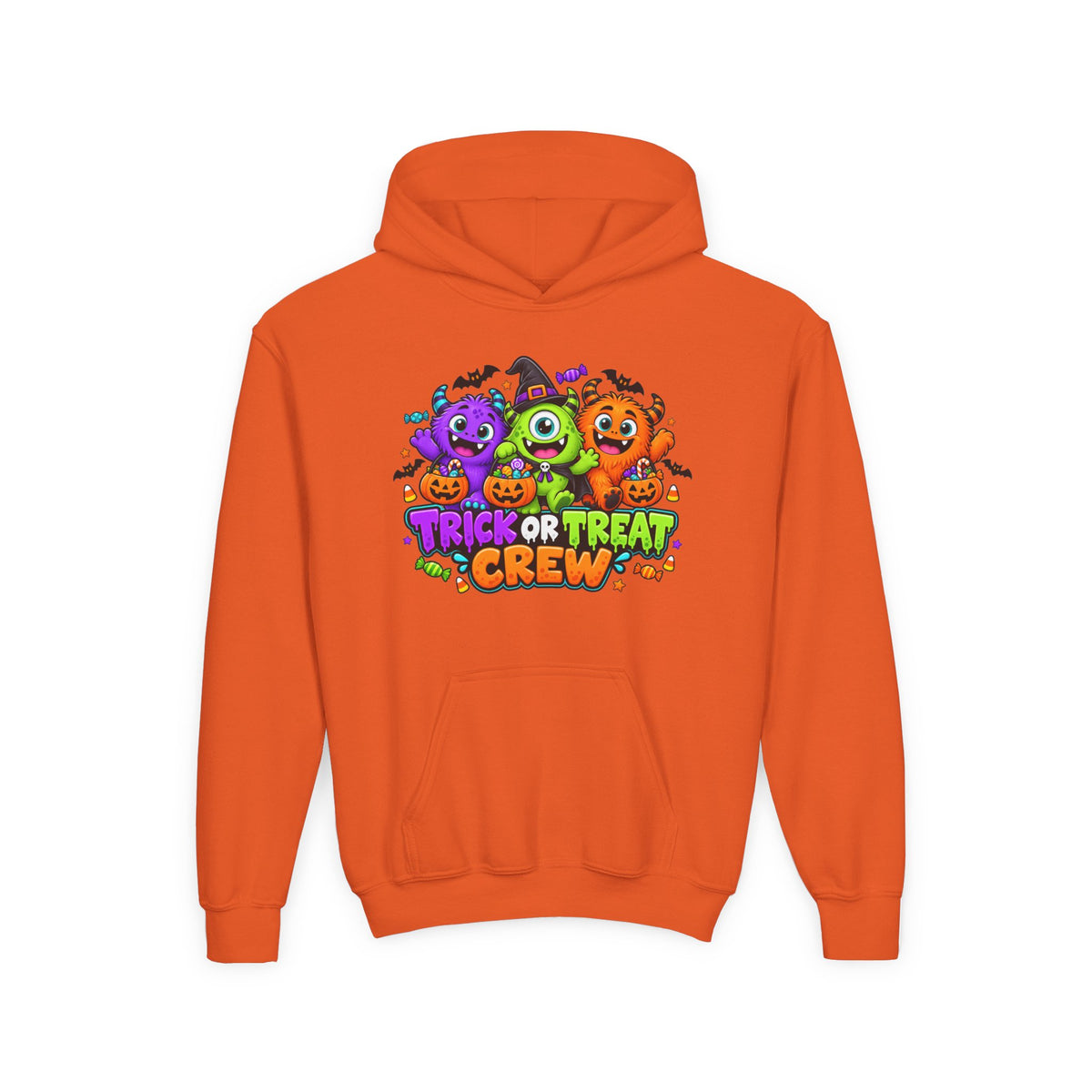 Trick or Treat Crew Halloween Youth Hoodie