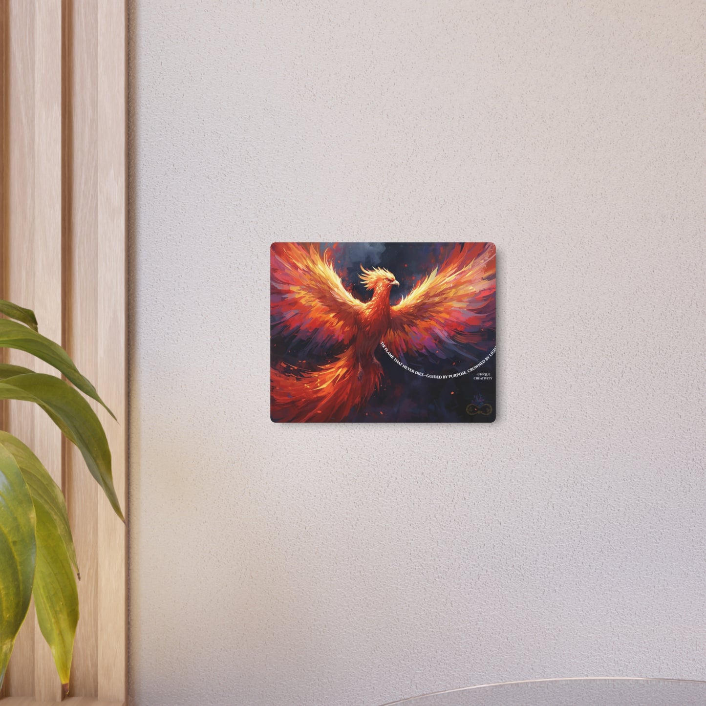 The Flame That Never Dies- Phoenix Rebirth Metal Wall Art sign | Unique Creativity