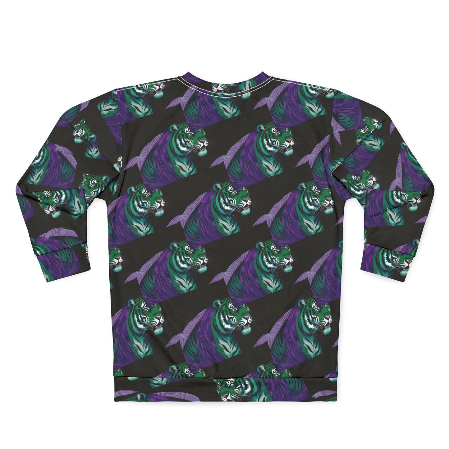Green Purple Bat Cat Sweatshirt | Totems Collection All-Over Print