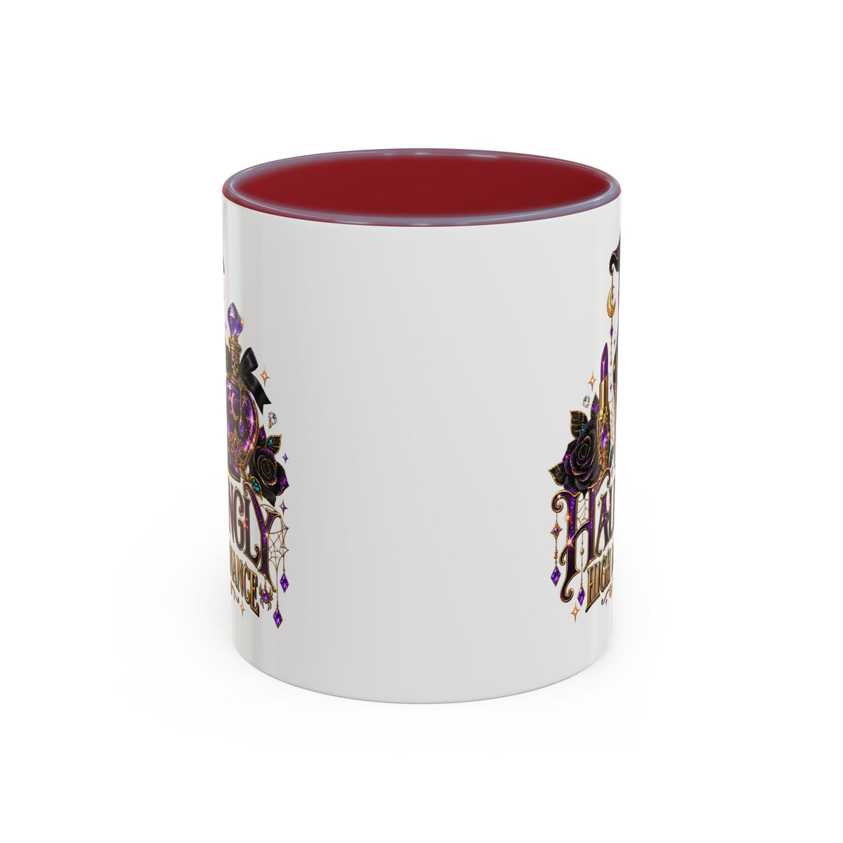 Hauntingly High Maintenance Halloween Mug – 11 oz Color Accent Coffee Cup