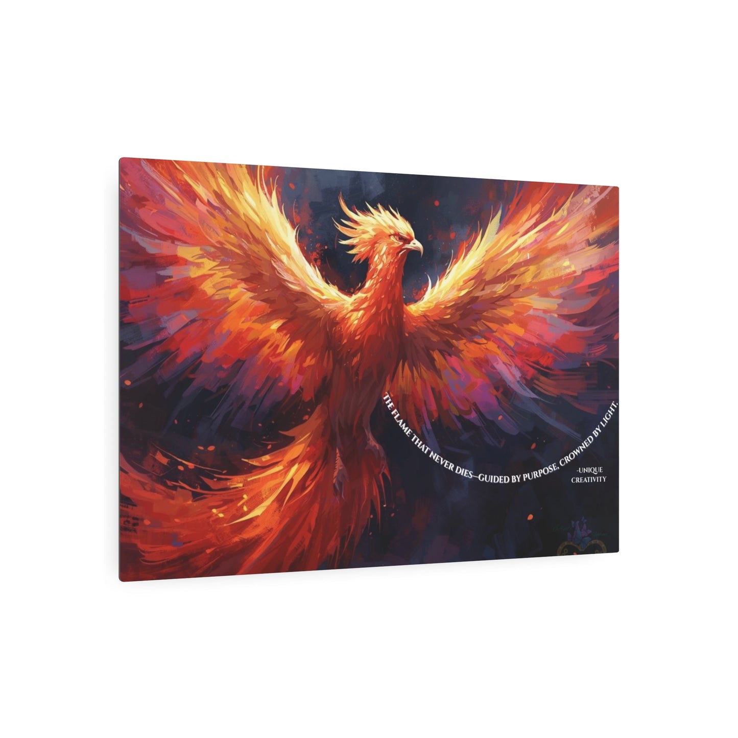 The Flame That Never Dies- Phoenix Rebirth Metal Wall Art sign | Unique Creativity