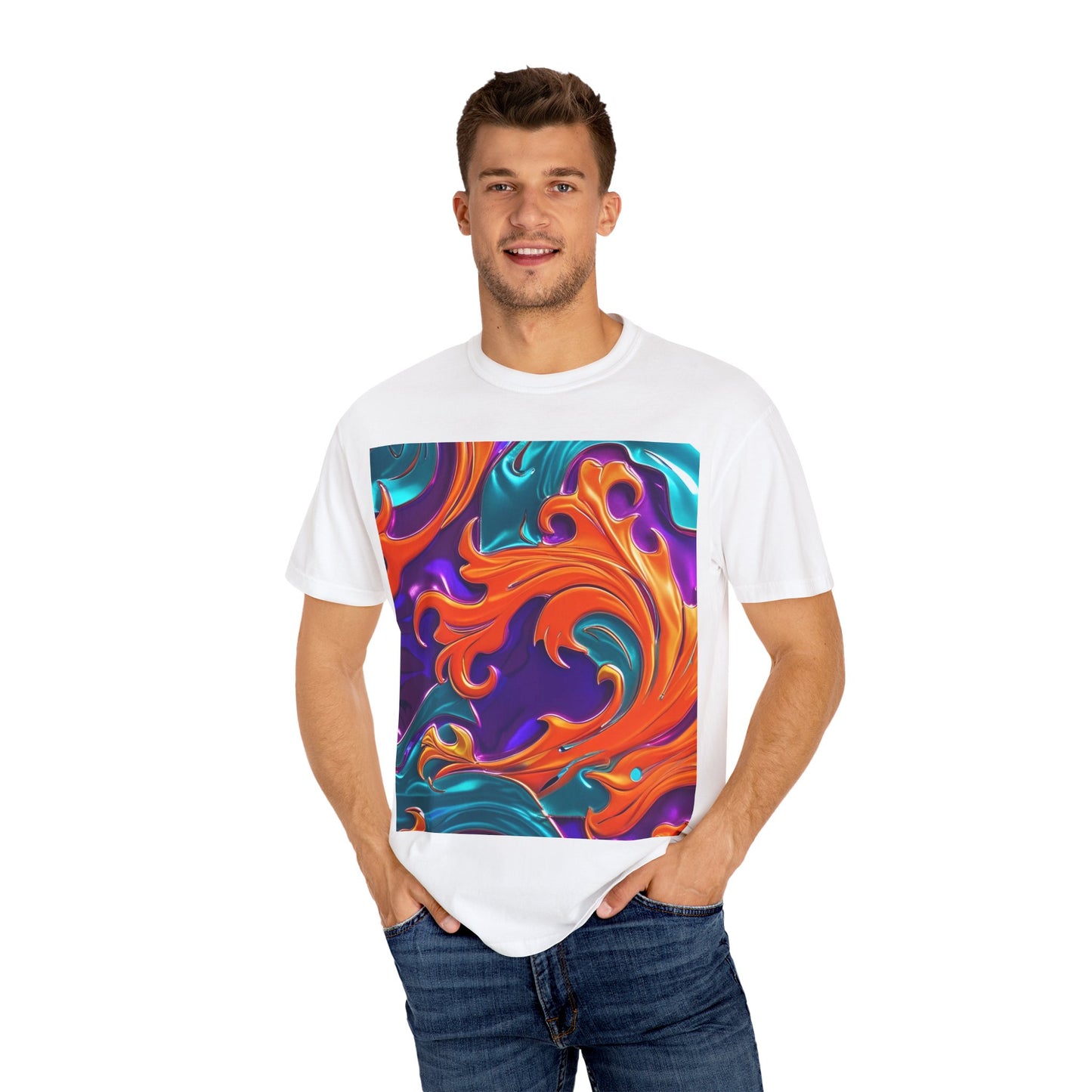Orange Royal™ Swirl Tee | Bold Luxury