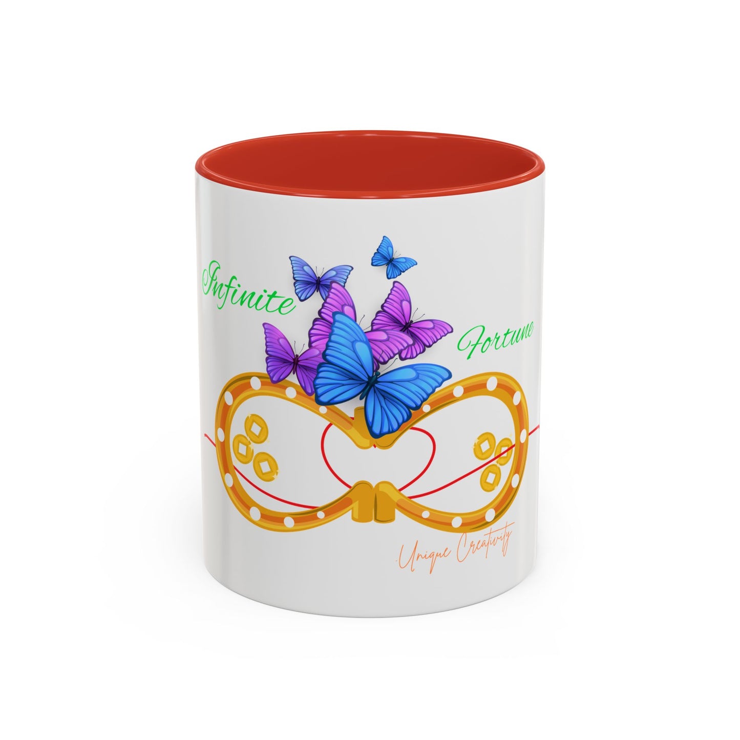 Infinite Fortune™ Wild Luxe Mug – Purple Butterfly Edition