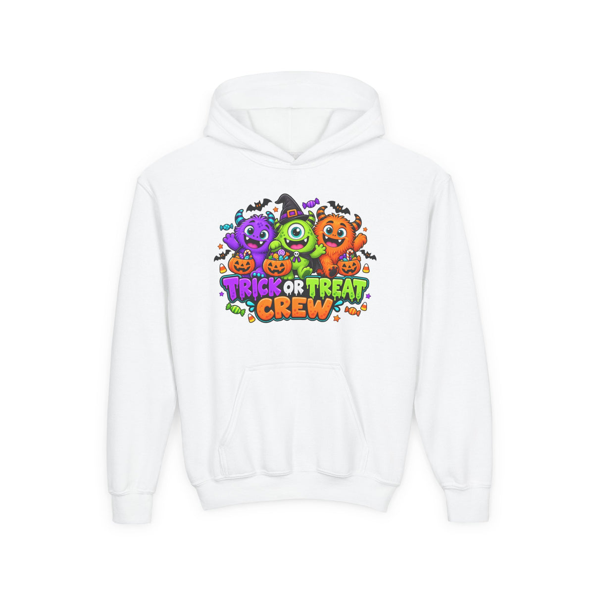Trick or Treat Crew Halloween Youth Hoodie