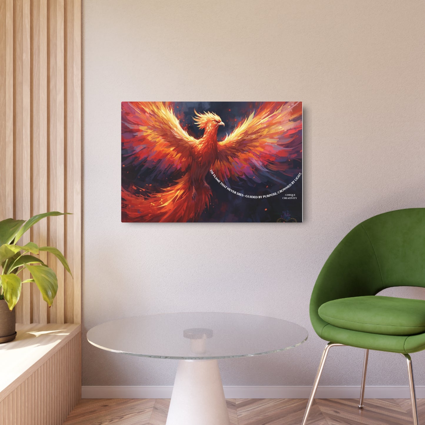 The Flame That Never Dies- Phoenix Rebirth Metal Wall Art sign | Unique Creativity