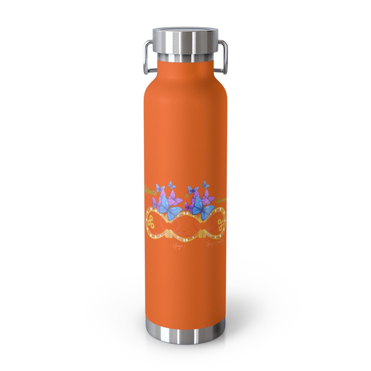 Infinite Fortune™ Stainless Steel Water Bottle Butterfly & Infinity Logo Leak-Proof, Eco-Friendly, 20oz Hydration Bottle