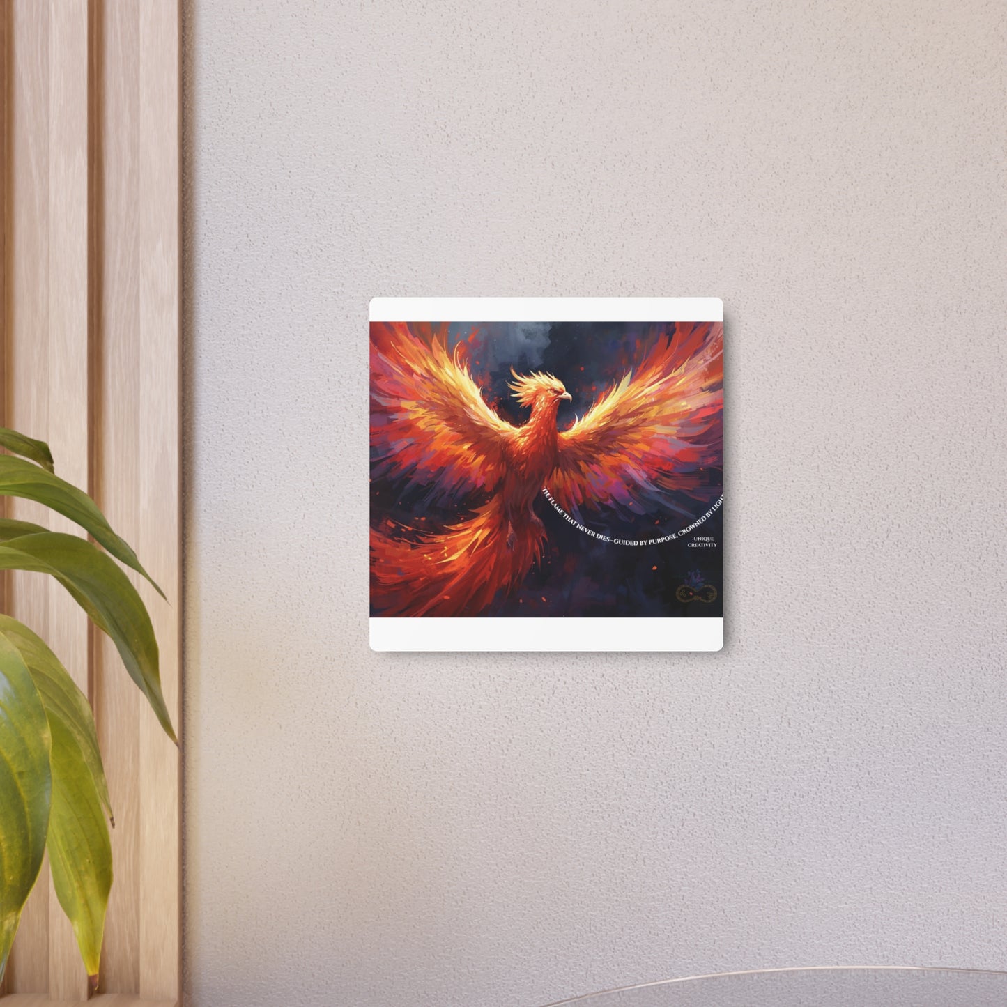 The Flame That Never Dies- Phoenix Rebirth Metal Wall Art sign | Unique Creativity