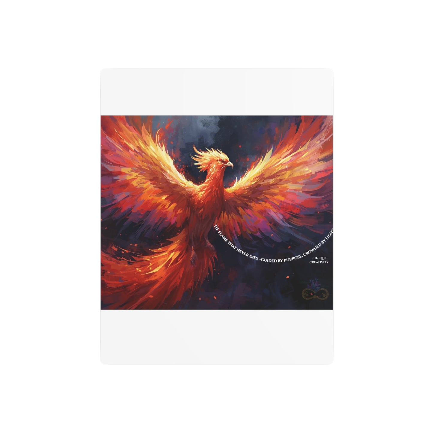 The Flame That Never Dies- Phoenix Rebirth Metal Wall Art sign | Unique Creativity