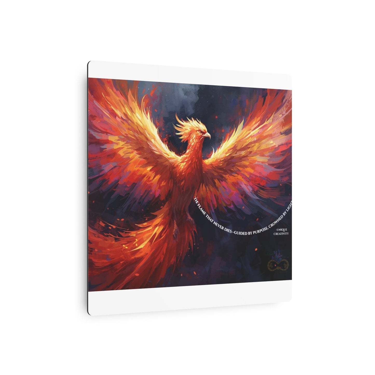 The Flame That Never Dies- Phoenix Rebirth Metal Wall Art sign | Unique Creativity