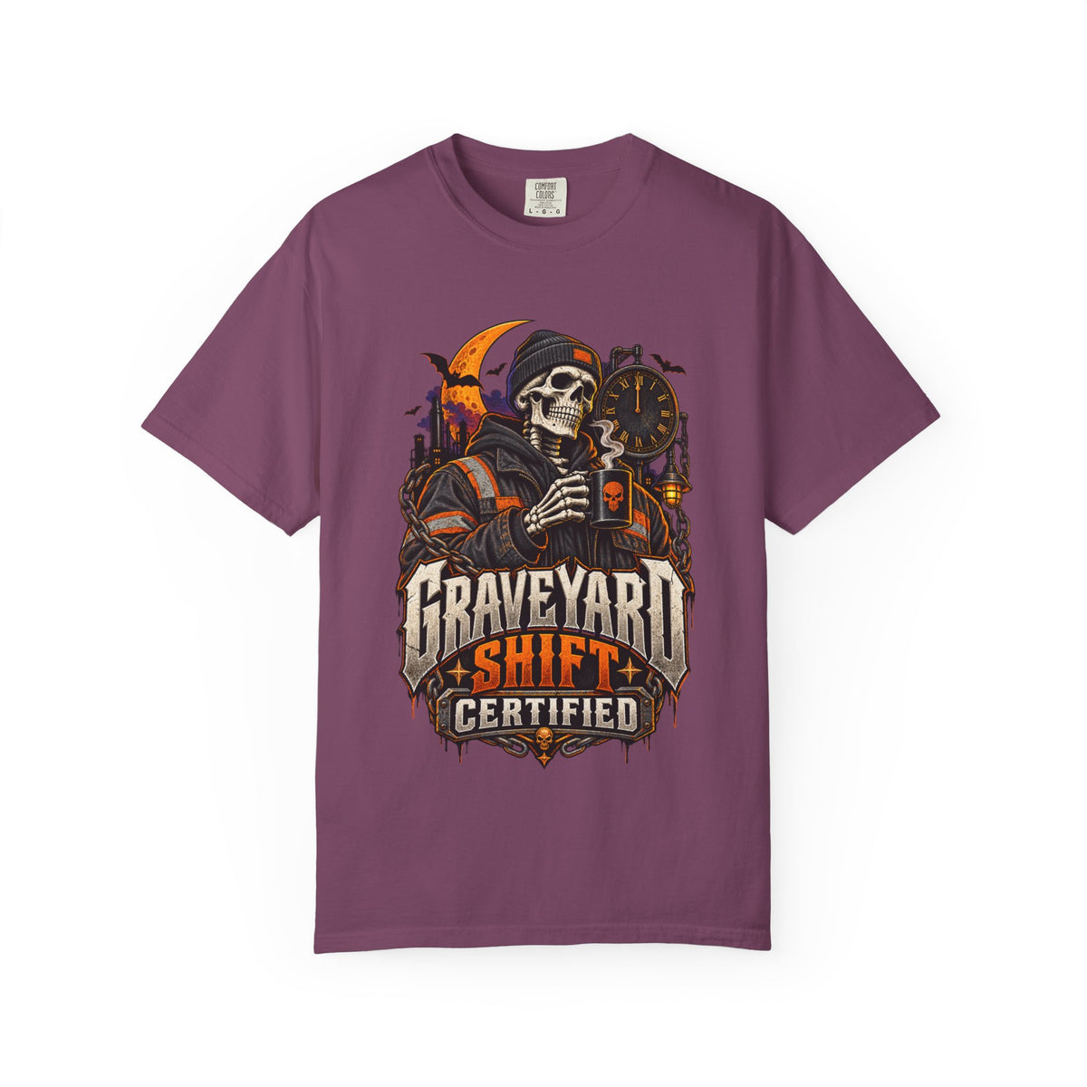Graveyard Shift Certified Skeleton Halloween T-Shirt