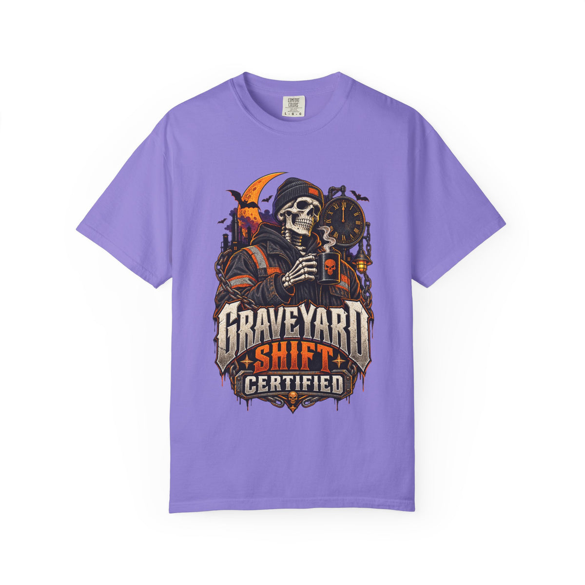 Graveyard Shift Certified Skeleton Halloween T-Shirt